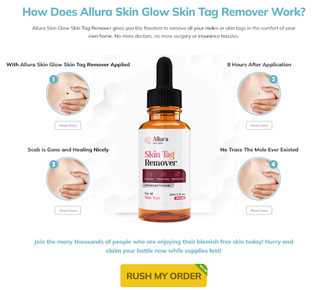 Allura Skin Glow Skin Tag Remover: USA Results - 100% Natural Ingredients!