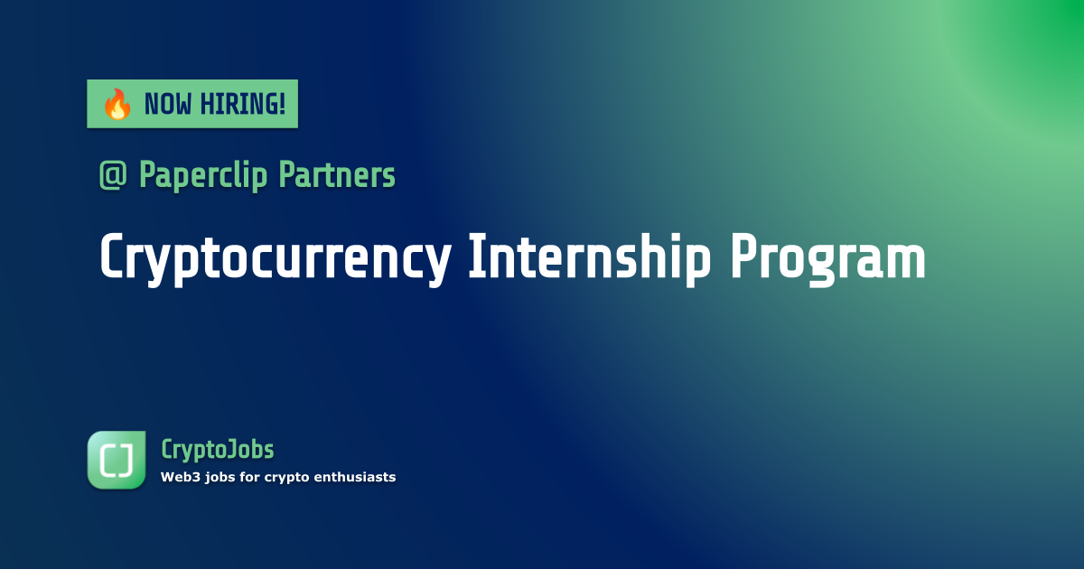 crypto currency internship