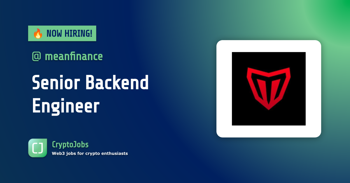 Senior Backend Engineer at MEAN | remote