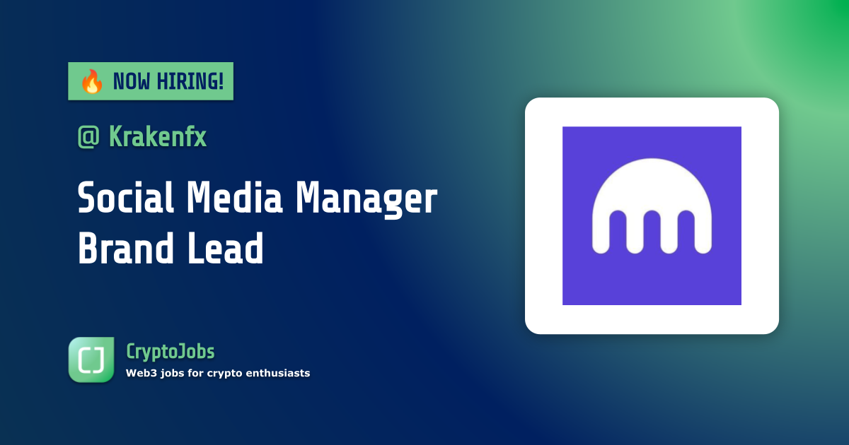 Social Media Manager, Brand Lead Job at Kraken Digital Asset Exchange
