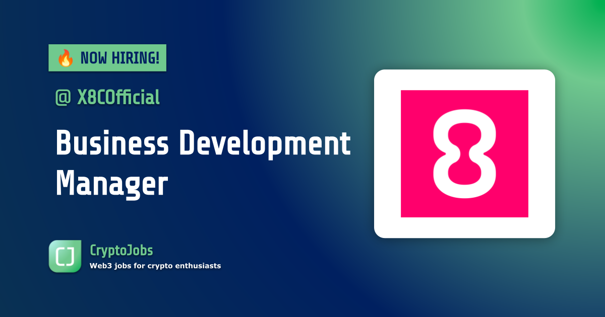 Business Development Manager Job at X8C